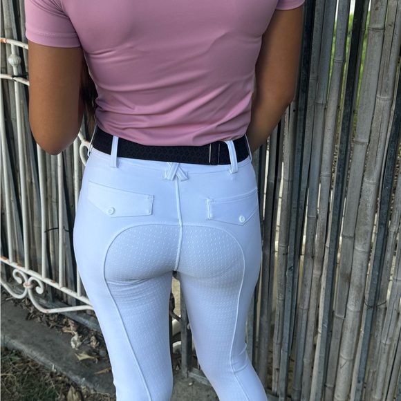 Pink short sleeve equestrian show shirts - Picture 5 of 10